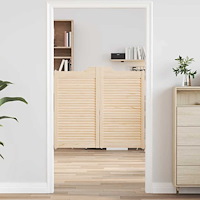 vidaXL Slagdörrar lamelldesign 2-par 90x100 cm massivt trä furu