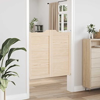 vidaXL Slagdörrar lamelldesign 2-par 100x100 cm massiv trä furu