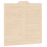 vidaXL Slagdörrar lamelldesign 2-par 100x100 cm massiv trä furu