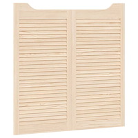 vidaXL Slagdörrar lamelldesign 2-par 100x100 cm massiv trä furu