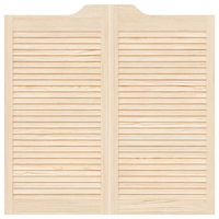 vidaXL Slagdörrar lamelldesign 2-par 100x100 cm massiv trä furu