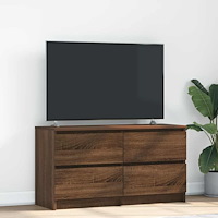 vidaXL TV-bänk brun ek 100x35x54 cm konstruerat trä