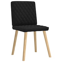 vidaXL Matstolar 6 st svart tyg
