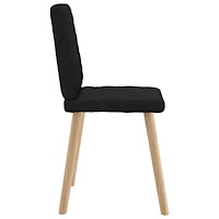 vidaXL Matstolar 6 st svart tyg