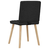 vidaXL Matstolar 6 st svart tyg