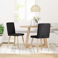vidaXL Matstolar 2 st svart tyg