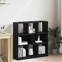 vidaXL Bokhylla svart ek 97,5x29,5x100 cm konstruerat trä