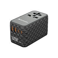 VERBATIM Verbatim UTA-06 strömadapter - GaN III, universell - 2 x USB, 2 x USB-C - 100 Watt