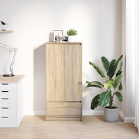 vidaXL Skåp med låda sonoma ek 55,5x34x119,5 cm konstruerat trä