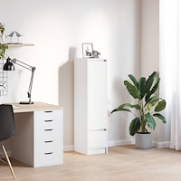 vidaXL Highboard vit 29,5x34x119,5 cm konstruerat trä
