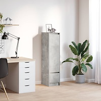 vidaXL högbord betonggrå 29,5x34x119,5 cm konstruerat trä