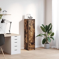 vidaXL Highboard rökt ek 29,5x34x119,5 cm konstruerat trä