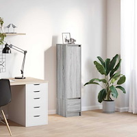 vidaXL Highboard grå sonoma 29,5x34x119,5 cm konstruerat trä