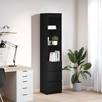 vidaXL Högbord svart ek 37,5x35x180 cm konstruerat trä