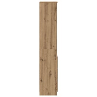 vidaXL Highboard hantverksmässig ek 37,5x35x180 cm konstruerat trä