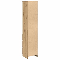 vidaXL Highboard hantverksmässig ek 37,5x35x180 cm konstruerat trä