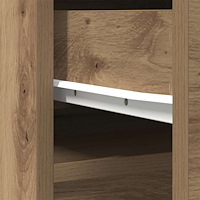 vidaXL Highboard hantverksmässig ek 37,5x35x180 cm konstruerat trä