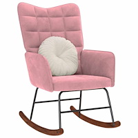 vidaXL Gungstol rosa sammet
