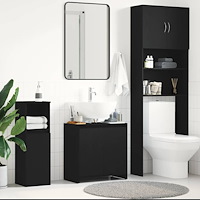 vidaXL Badrumsskåp svart ek 60x33x60 cm konstruerat trä