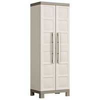 Keter Keter Förvaringsskåp med hyllor Excellence beige och taupe 182 cm