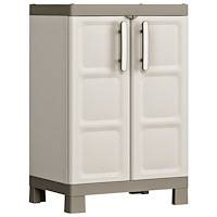 Keter Keter Lågt förvaringsskåp Excellence beige och taupe 97 cm