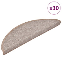 vidaXL Trappmattor 30 st ljusbrun 56x17x3 cm