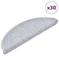 vidaXL Trappmattor 30 st ljusgrå 56x17x3 cm