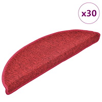 vidaXL Trappmattor 30 st Bordeaux röd 56x17x3 cm