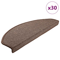 vidaXL Trappmattor 30 st kaffebrun 65x24x4 cm