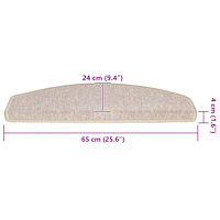 vidaXL Trappmattor 30 st Taupe 65x24x4 cm