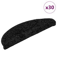 vidaXL Trappmattor 30 st svart 56x17x3 cm