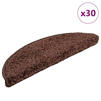 vidaXL Trappmattor 30 st brun 56x17x3 cm