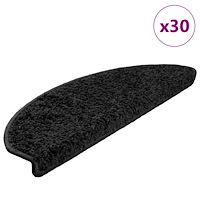 vidaXL Trappmattor 30 st Svart 65x21x4 cm