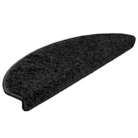vidaXL Trappmattor 30 st Svart 65x21x4 cm