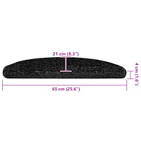vidaXL Trappmattor 30 st Svart 65x21x4 cm