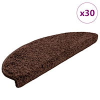 vidaXL Trappmattor 30 st brun 65x21x4 cm