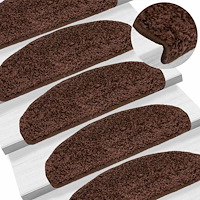 vidaXL Trappmattor 30 st brun 65x21x4 cm