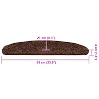 vidaXL Trappmattor 30 st brun 65x21x4 cm