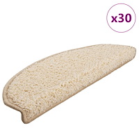 vidaXL Trappmattor 30 st gräddvit 65x21x4 cm