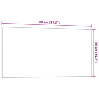 vidaXL Väggmonterad magnettavla svart 80x40 cm härdat glas
