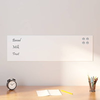 vidaXL Väggmonterad magnettavla vit 100x30 cm härdat glas
