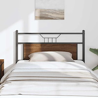 vidaXL Sänggavel brun ek 100 cm konstruerat trä och stål