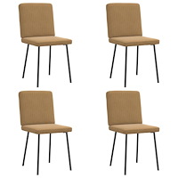 vidaXL Matstolar 4 st brun sammet