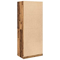 vidaXL Garderob åldrat trä 80x50x200 cm konstruerat trä