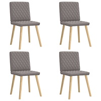 vidaXL Matstolar 4 st taupe tyg