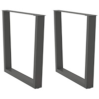 vidaXL Matbordsben V-formade 2 st antracit 80x(72-73,3) cm stål