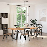vidaXL Matbordsben V-formade 2 st antracit 80x(72-73,3) cm stål