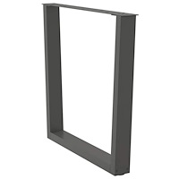 vidaXL Matbordsben V-formade 2 st antracit 80x(72-73,3) cm stål
