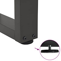 vidaXL Matbordsben V-formade 2 st antracit 80x(72-73,3) cm stål