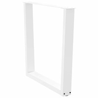 vidaXL Matbordsben V-formade 2 st vita 90x(72-73,3) cm stål
